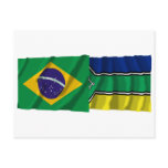 Amapá & Brazil Waving Flags Postcards