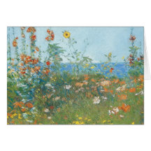 Amapolas de Hassam las ", isla de la tarjeta de lo