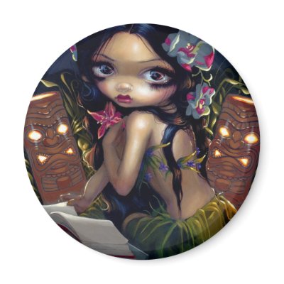 "Amara and the Book" Magnet by strangeling