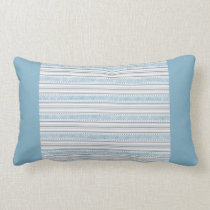 Amara Fret Stripe Cornflower Throw Pillow pillows