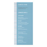 Amara Stripe Cornflower Dinner Menu Custom Invites