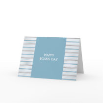 Amara Stripe Cornflower Happy Boss's Day Greeting Card