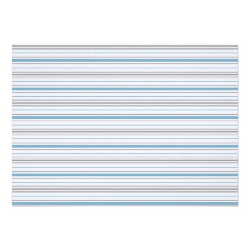 Amara Stripe Cornflower Wedding Reception Invite