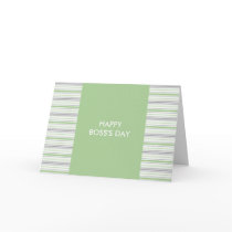 Amara Stripe Pistachio Happy Boss's Day Cards