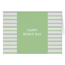 Amara Stripe Pistachio Happy Boss's Day Cards