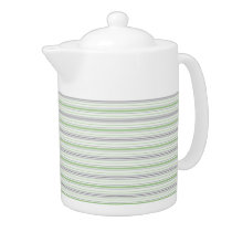 Amara Stripe  pistachio Teapot Medium teapots