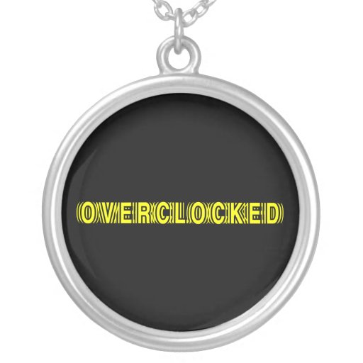 Amarillo de Overclocked Pendiente Personalizado