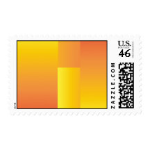 Amarillo, naranja y sello abstracto rojo