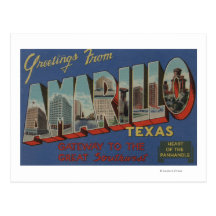 Amarillo, Texas (Heart of the Pan-Handle) Postcards