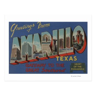 Amarillo, Texas (Heart of the Pan-Handle) Postcards