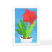 Amaryllis Greetings Card