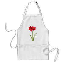 Amaryllis in red aprons