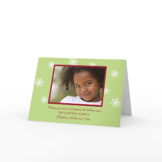 Amaryllis Snowflakes :: Christmas Photo Card card