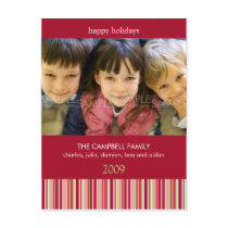 Amaryllis Stripes :: Christmas Photo Postcard by CSKidsOccasions Amaryllis Stripes :: Christmas Photo Postcard