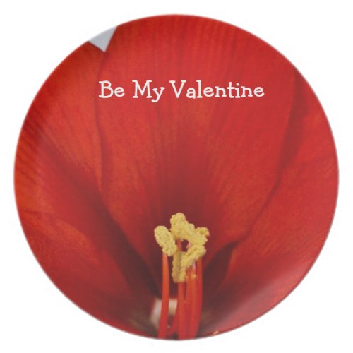 Amaryllis Valentine plate