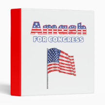 Amash for Congress Patriotic American Flag Vinyl Binder