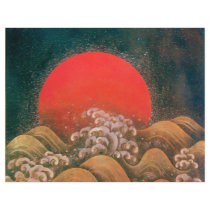 AMATERASU , SUN GODDESS Red Black Brown Letterhead Design