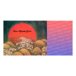 AMATERASU , SUN GODDESS ,red black brown Photo Card