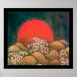 AMATERASU , SUN GODDESS ,red black brown Posters