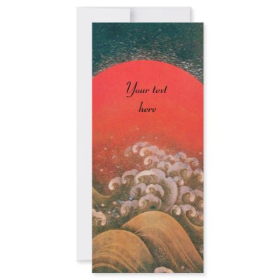 AMATERASU , SUN GODDESS ,red black brown Personalized Rack Card by bulgan_lumini
