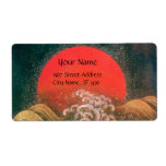 AMATERASU , SUN GODDESS Red Brown Custom Shipping Labels