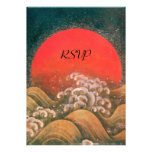 AMATERASU ,SUN GODDESS RSVP red brown black Invite