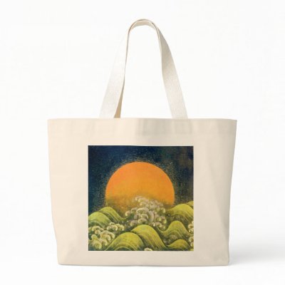 AMATERASU , SUN GODDESS ,yellow green black Canvas Bags by bulgan_lumini
