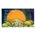 AMATERASU , SUN GODDESS ,yellow green black pearl Business Card Templates