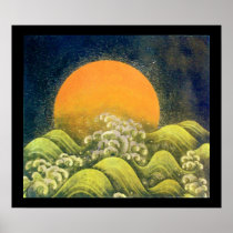 AMATERASU , SUN GODDESS ,yellow green black Posters