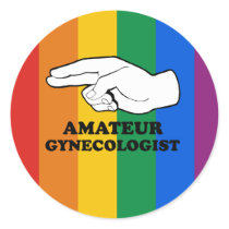 AMATEUR GYNECOLOGIST ROUND STICKER