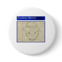 Amateur Leprechaun Sketch Pinback Buttons