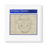 Amateur Leprechaun Sketch Refrigerator Magnet