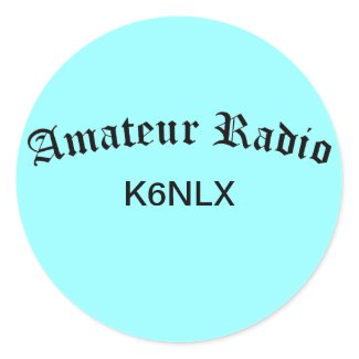 Amateur Radio and Call Sign Round Stickers