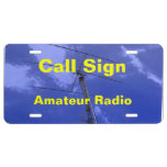 Amateur Radio Antenna and Call Sign License Plate