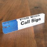 Amateur Radio Call Sign and Antenna Desk Name Plate