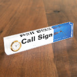Amateur Radio Call Sign and Antenna Desk Name Plate