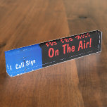 Amateur Radio Call Sign On Air Desk Name Plates