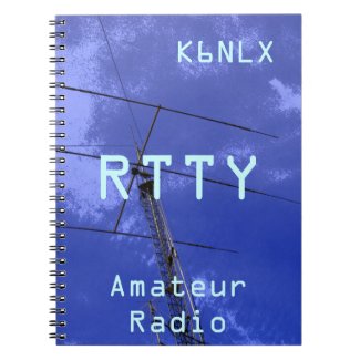 Amateur Radio Call Sign RTTY Spiral Notebooks
