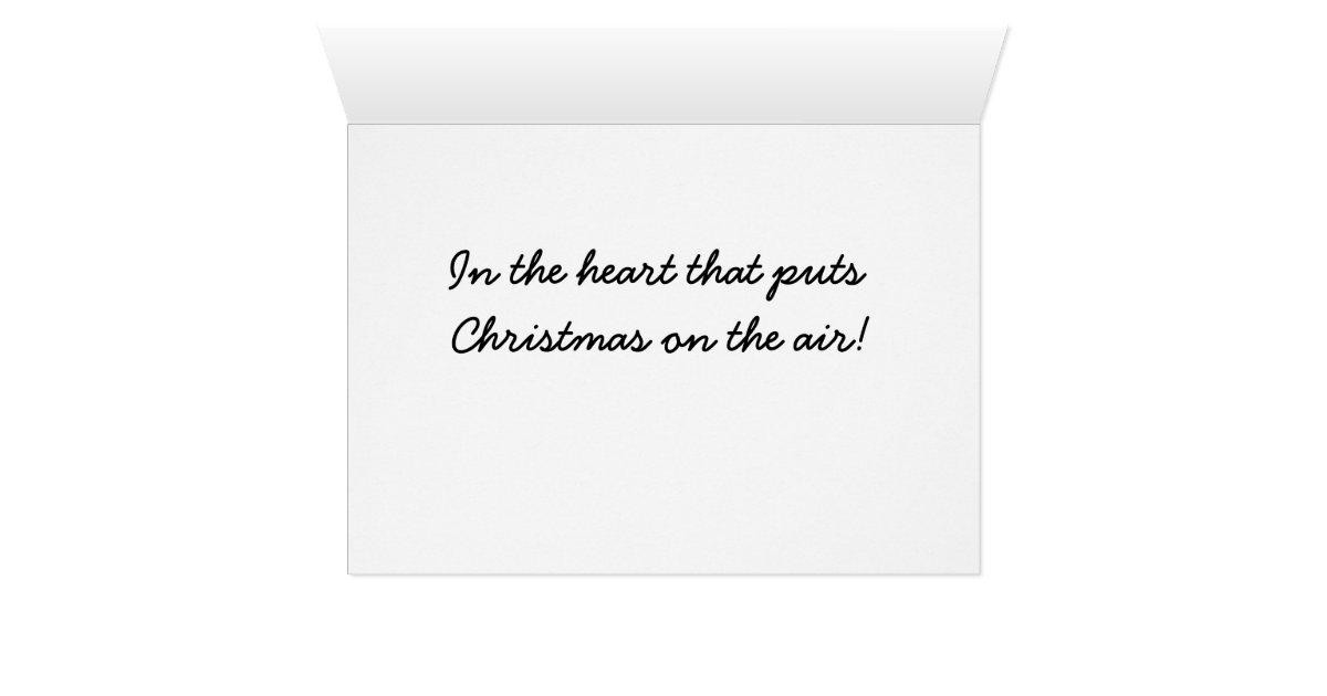 Amateur Radio Christmas Card with Verse Zazzle