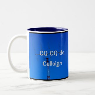 Amateur Radio CQ and Callsign Mug