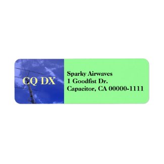 Amateur Radio CQ DX Address Label label