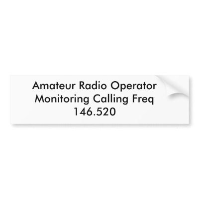 Amateur Radio Operator Monitoring Calling Freq ... Bumper Stickers by edensw