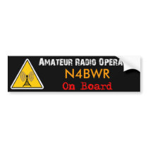 Amateur Radio Operator on Board bumper stickers