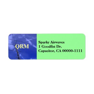 Amateur Radio QRM Address Label label