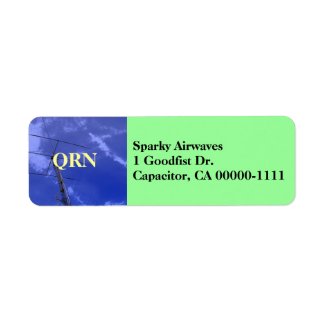 Amateur Radio QRN Address Label label