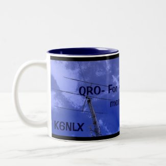 Amateur Radio QRO and Callsign Mug mug