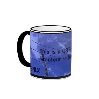Amateur Radio QST and Callsign Mug mug