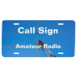 Amateur Radio Straight Antenna and Call Sign License Plate