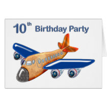 Amazing Airplane 10th Birthday Cards