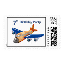 Amazing Airplane 7th Birthday Stamp